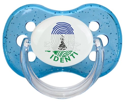 Empreinte My Identity Lesotho Sucette Cerise Bleu à paillette