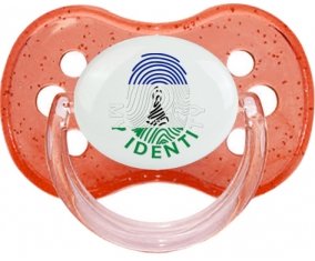 Empreinte My Identity Lesotho Sucette Cerise Rouge à paillette