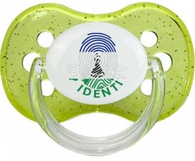 Empreinte My Identity Lesotho Sucette Cerise Vert à paillette