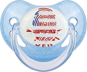 Empreinte My Identity Libéria Sucette Physiologique Bleue à paillette