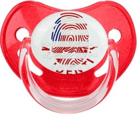 Empreinte My Identity Libéria Sucette Physiologique Rouge à paillette
