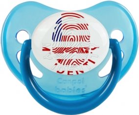 Empreinte My Identity Libéria Sucette Physiologique Bleue phosphorescente