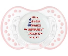 Empreinte My Identity Libéria Sucette LOVI Dynamic Retro-blanc-rose-tendre classique