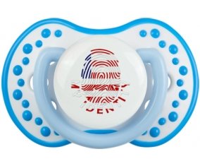 Empreinte My Identity Libéria Sucette LOVI Dynamic Blanc-bleu phosphorescente
