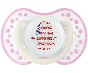 Empreinte My Identity Libéria Sucette LOVI Dynamic Blanc-rose phosphorescente