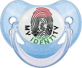 Empreinte My Identity Libye Sucette Physiologique Bleue à paillette