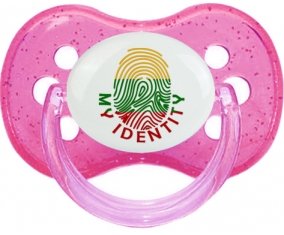 Empreinte My Identity Lituanie Sucette Cerise Rose à paillette
