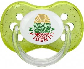 Empreinte My Identity Lituanie Sucette Cerise Vert à paillette