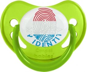 Empreinte My Identity Luxembourg Sucette Physiologique Vert phosphorescente