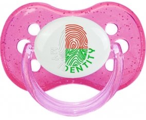 Empreinte My Identity Madagascar Tétine Cerise Rose à paillette