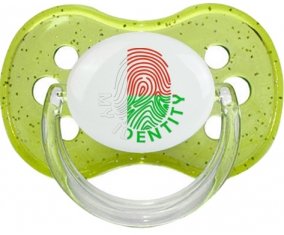 Empreinte My Identity Madagascar Tétine Cerise Vert à paillette
