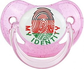 Empreinte My Identity Malawi Tétine Physiologique Rose à paillette