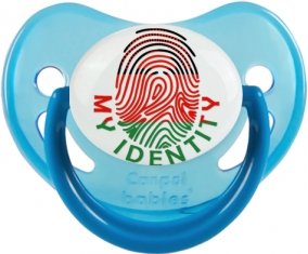 Empreinte My Identity Malawi Tétine Physiologique Bleue phosphorescente
