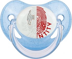 Empreinte My Identity Malte Tétine Physiologique Bleue à paillette