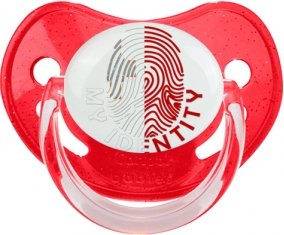 Empreinte My Identity Malte Tétine Physiologique Rouge à paillette