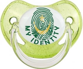 Empreinte My Identity Mauritanie Sucette Physiologique Vert à paillette
