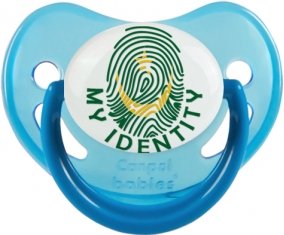 Empreinte My Identity Mauritanie Sucette Physiologique Bleue phosphorescente