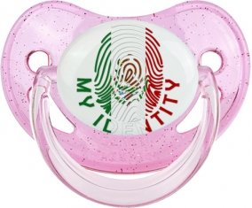 Empreinte My Identity Mexique Sucette Physiologique Rose à paillette