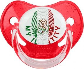 Empreinte My Identity Mexique Sucette Physiologique Rouge à paillette
