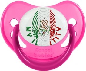 Empreinte My Identity Mexique Sucette Physiologique Rose phosphorescente