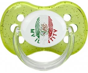 Empreinte My Identity Mexique Sucette Cerise Vert à paillette