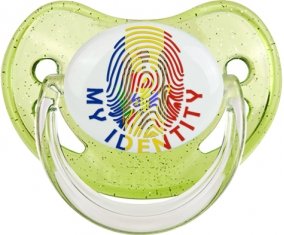 Empreinte My Identity Moldavie Sucette Physiologique Vert à paillette