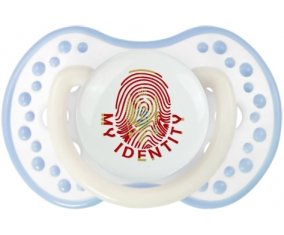 Empreinte My Identity Monténégro Tétine LOVI Dynamic Blanc-cyan classique