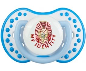Empreinte My Identity Monténégro Tétine LOVI Dynamic Blanc-bleu phosphorescente