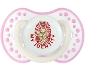 Empreinte My Identity Monténégro Tétine LOVI Dynamic Blanc-rose phosphorescente