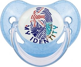 Empreinte My Identity Montserrat Sucette Physiologique Bleue à paillette