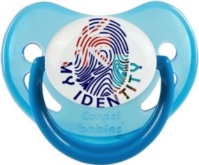 Empreinte My Identity Montserrat Sucette Physiologique Bleue phosphorescente