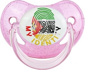 Empreinte My Identity Mozambique Tétine Physiologique Rose à paillette
