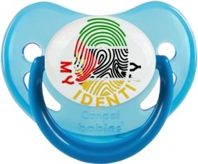 Empreinte My Identity Mozambique Tétine Physiologique Bleue phosphorescente
