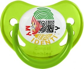 Empreinte My Identity Mozambique Tétine Physiologique Vert phosphorescente
