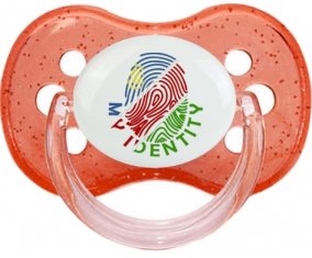 Empreinte My Identity Namibie Sucette Cerise Rouge à paillette