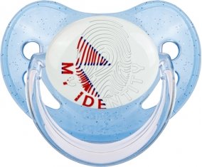 Empreinte My Identity Népal Tétine Physiologique Bleue à paillette