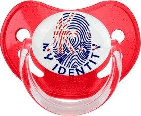 Empreinte My Identity Nouvelle-Zélande Sucette Physiologique Rouge à paillette