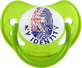 Empreinte My Identity Nouvelle-Zélande Sucette Physiologique Vert phosphorescente