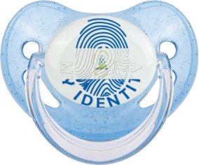 Empreinte My Identity Nicaragua Tétine Physiologique Bleue à paillette