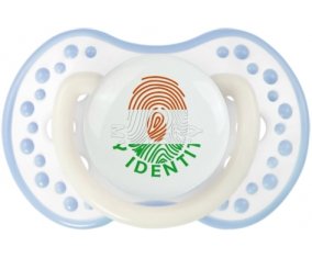 Empreinte My Identity Niger Tétine LOVI Dynamic Blanc-cyan classique