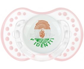 Empreinte My Identity Niger Tétine LOVI Dynamic Retro-blanc-rose-tendre classique