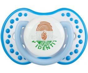 Empreinte My Identity Niger Tétine LOVI Dynamic Blanc-bleu phosphorescente