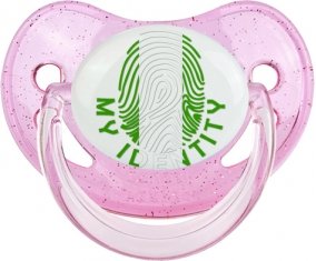 Empreinte My Identity Nigeria Sucette Physiologique Rose à paillette