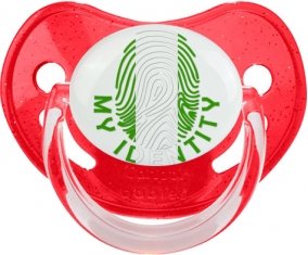 Empreinte My Identity Nigeria Sucette Physiologique Rouge à paillette