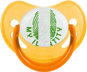 Empreinte My Identity Nigeria Sucette Physiologique Jaune phosphorescente