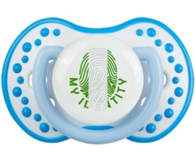 Empreinte My Identity Nigeria Sucette LOVI Dynamic Blanc-bleu phosphorescente