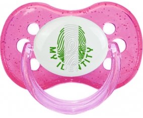Empreinte My Identity Nigeria Sucette Cerise Rose à paillette