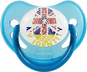 Empreinte My Identity Niue Sucette Physiologique Bleue phosphorescente