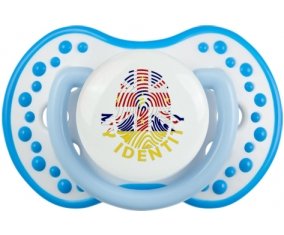 Empreinte My Identity Niue Sucette LOVI Dynamic Blanc-bleu phosphorescente
