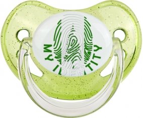 Empreinte My Identity l'ile de Norfolk Tétine Physiologique Vert à paillette